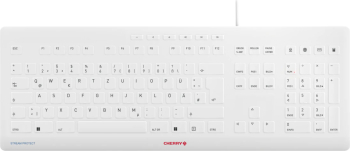 Tastatura, Cherry, USB, 1.8 m, Alb-Gri