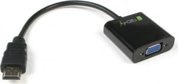 Techly IDATA-HDMI-VGA2 adaptor pentru cabluri video VGA (D-Sub) Negru