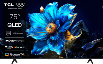 Smart 189 cm 75" 4K QLED TCL 75P7K Google UltraHD Clasa F Model 2025 - imagine 1