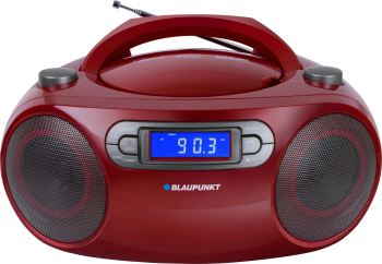 Microsistem Blaupunkt BB18RD FM CD MP3 USB AUX 4W RMS alarma antena telescopica LCD alimentare la retea/baterii rosu