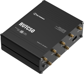Router Wireless Teltonika RUTC50 5G, 2 SIM, 3,4 Gbps, 5 porturi Gigabit