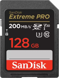 Card de memorie SanDisk Ectreme PRO SD 128GB SDXC UHS-I Class 10 U3 V30