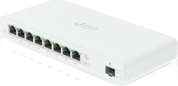 Ubiquiti UISP-R GIGABIT POE ROUTER pentru aplicații MicroPOP interfață 8 x 10/1001000 1 x 1G SFP Procesor Dual-core 880 MHz MIPS1004Kc Memorie 512 Mb Flash 512Mb Consum 10W Passi