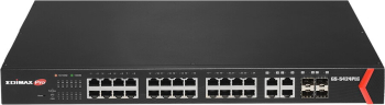 Edimax GS-5424PLC network switch Gigabit Ethernet (10/100/1000) Power over Ethernet (PoE) 1U Black