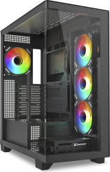ELITE Shark CA500 Tower case black Tempered Glass