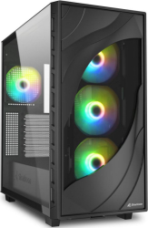 Carcasa Sharkoon Rebel C80G RGB Tempered Glass Fără sursa Black