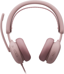 Căști cu microfon Logitech Zone Wired 2 for Business Teams version, USB-C/USB-A, Rose