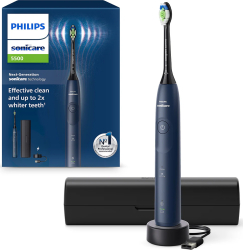 Periuta De Dinti Electrica Philips Sonicare 5500 HX7113/01 2 Moduri De Periere 62000 miscari/minut Senzor de presiune Husa călătorie Albastr