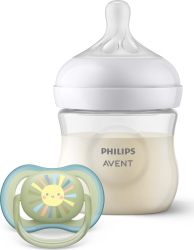 Set Philips Avent SCD837/10 biberon Natural Response 125ml + suzeta Ultra Air 0-6 luni