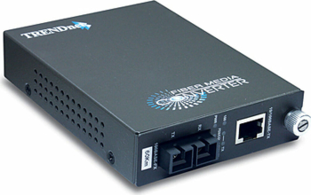 Convertor media, TRENDnet, TFC-110S60, 200 MB/s, 10 / 100 / 1000 BASE-T, Negru
