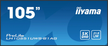 digital signage 266 cm 105" HD Iiyama ultra-larg IPS 5KUW 21:9 /HDMI DisplayPort/ 24/7