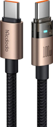 Cablu, USB-C la USB-C, Transparent, 100W, 1.2m - Mcdodo (CA-5581) - Desert Gold