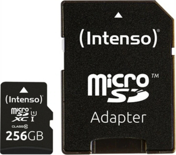 Card de memorie, Intenso, 256 GB, Class 10, Negru