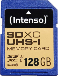 Card de memorie, Intenso, Premium SDXC UHS-I CL10 de 128 GB