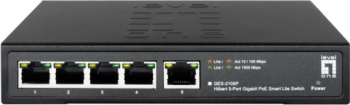 Comutator GES-2105P, 5 porturi, PoE, Negru