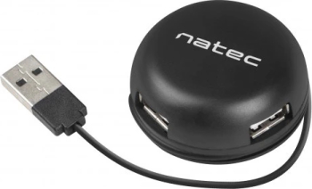 Hub, Natec, 4 x USB, Negru