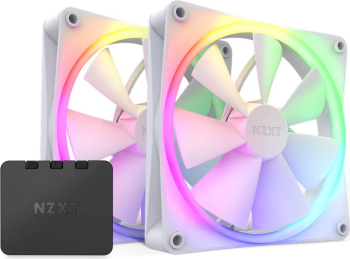 Kit 2 ventilatoare și controler RGB Nzxt F140 RGB, Alb