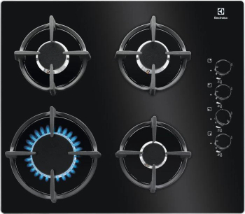Plita incorporabila Electrolux EGG6407K, gaz, 4 zone de gătit, 60 cm, Negru