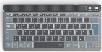 Tastatura Wireless Hama WK-700, Multi-Device, iluminată, negru