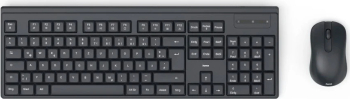 Tastatura cu Mouse Wireless Hama WKM-100, baterii, 1200DPI, negru