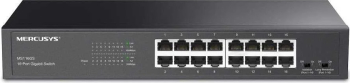 Switch fr management Mercusys MS116GS, 16 porturi 10/100/1000 Mbps, 32 Gbps capacitate comutare, 294x140x44mm