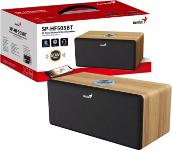 Boxa Bluetooth Genius SP-HF505BT lemn maro deschis 20W
