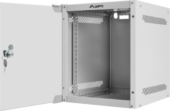 Cabinet metalic Lanberg WF10-2306-10S 6U, Wall mount, 310 mm, Glass door, Gri