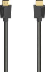 Cablu HDMI Ethernet Hama 205007, 5m, 4K HDR, placat aur, negru