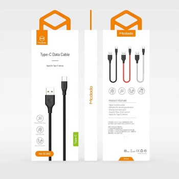 Cablu Mcdodo Warrior Series, USB la Type-C, 2A, 1m, Negru