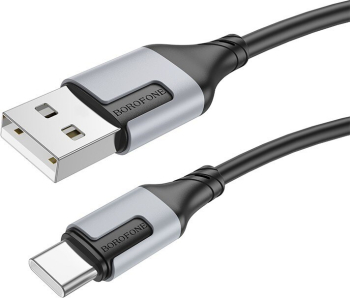 Cablu alimentare și date Borofone BX101, Fast Charging Data Cable pentru smartphone, USB la USB Type-C 3A, 1m, negru