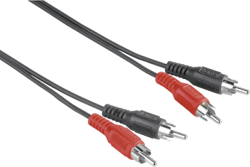 Cablu audio RCA Hama 205086, 2.5m, negru