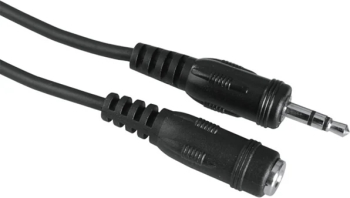 Cablu audio extensie Jack 3.5mm Hama 205104, 2.5m, negru