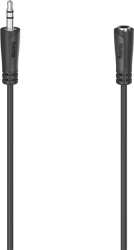 Cablu audio extensie Jack 3.5mm Hama 205121, 5m, negru