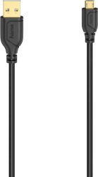 Cablu date Hama 200610, MicroUSB, 0.75m, negru
