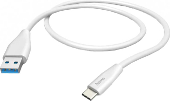 Cablu date Hama 201596, USB-A - USB-C, 1.5m, alb