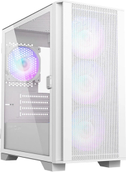 Caracasa Montech AIR 100 ARGB, fără sursa, Alb, mesh, tempered glass