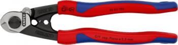 Clește Foarfeca, tăiere cabluri de sârmă, 190mm, mâner multicomponent, 7,0 mm, KNIPEX 95 62 190