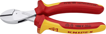 Clește sfic, mânere izolate la 1000 V, cromat, KNIPEX X-Cut, 160 mm