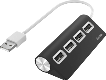 Hub Hama 4 porturi USB 2.0, negru