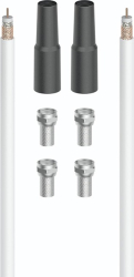Kit cablu video Coaxial Hama 205042, 20m, 100dB, alb