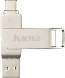 Memorie USB HAMA Rotate Pro 182490, 64GB, Type C - USB 3.1, argintiu