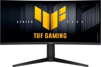 Monitor curbat Asus 34" 250Hz VA .5ms TUF, UWQHD 3440x1440, HDMI, DisplayPort, Boxe, negru - imagine 1