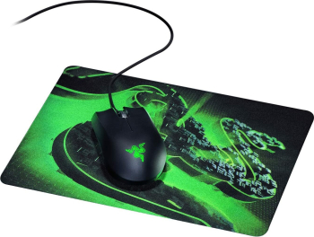 Mosue cu mousepad Gaming Razer Abysus Lite, Goliathus Mobile Construct Edition, negru