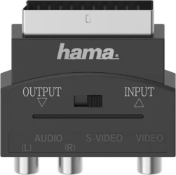 Adaptor video S-VHS/RCA - Scart Hama 205268, negru