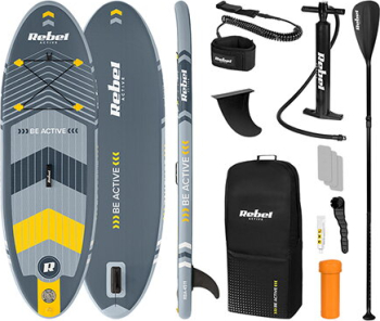 SUP Stand Up Paddle Rebel 244x76x10 cm, inclusiv vasla, pompa manuală
