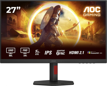 AOC 27" 320Hz IPS 1ms, UHD 3840x2160, HDMI, DisplayPort, Pivot, negru Rosu