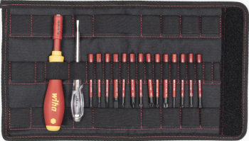 Set șurubelnița SoftFinish cu suport pentru biti 16 bucăți 1000V Wiha 2831