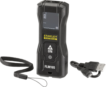 Telemetru laser Stanley Fatmax FMHT77165-0, 50 m distanța măsurare, +/- 1.5 mm abatere măsură, funcție pitagora, măsurare continua, metric/i
