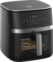 Airfryer dublu Heinner Haf-c7dh20bk 2000W Capacitate 7L Încălzire Dublă Sus/jos Tehnologie Circulare Rapidă A Aerului Cavitate Me