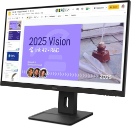 Monitor Lenovo Monitor LED Lenovo ThinkVision E27Q-40, 27, QHD (2560x1440), IPS, 100Hz, 4ms (GtG), 350 cd/m², 99% sRGB, Flicker-Free, Low Blue Light, HDMI 2.1, DisplayPort 1.2, Boxe 2x2W, Pivot, Height Adjust, Swivel, VESA 100x100mm, Negru - imagine 1